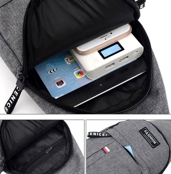 Maža sportinė kuprinė vyrams L131, juoda R281