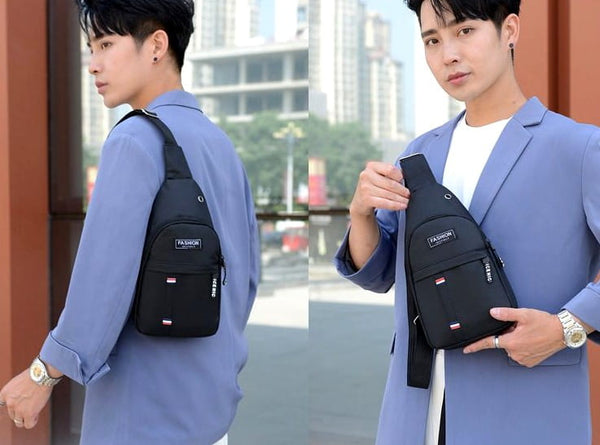 Maža sportinė kuprinė vyrams L131, juoda R281