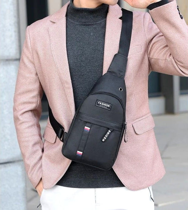 Maža sportinė kuprinė vyrams L131, juoda R281