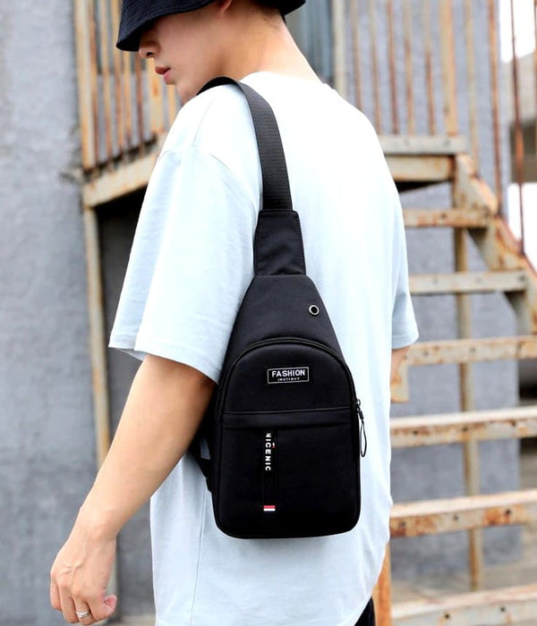 Maža sportinė kuprinė vyrams L131, juoda R281