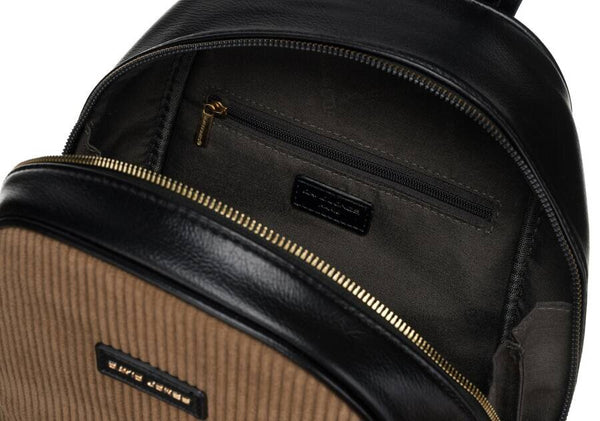 Maža kuprinė moterims David Jones, juoda/chaki