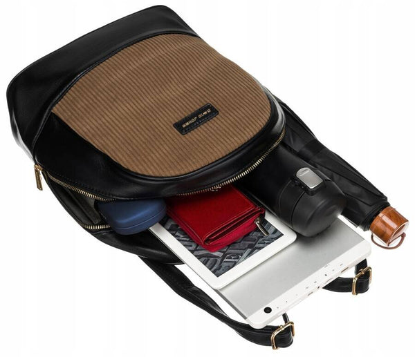 Maža kuprinė moterims David Jones, juoda/chaki