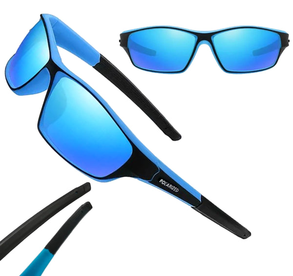 Poliarizuoti sportiniai akiniai nuo saulės vyrams H25 mėlyni