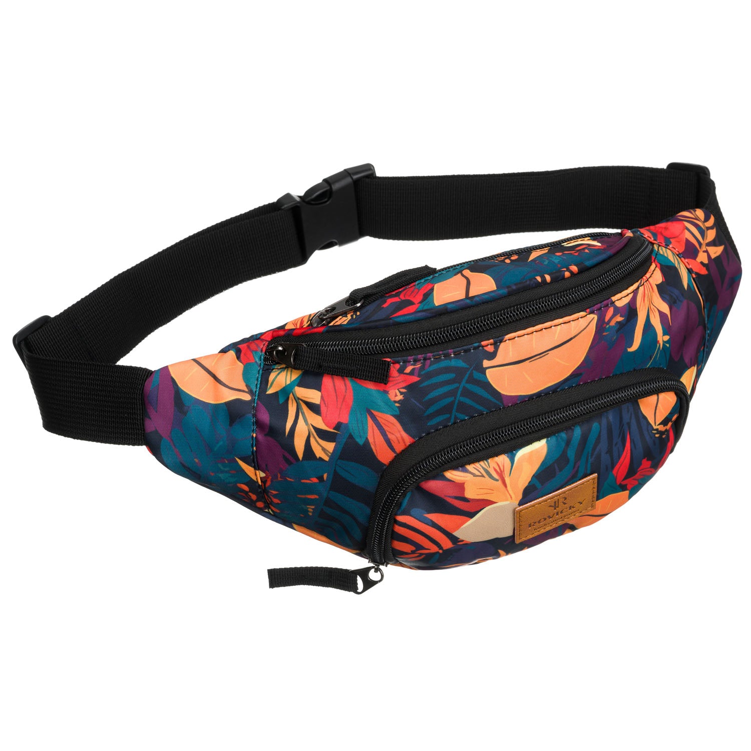 Moteriška juosmens rankinė, augalų raštas, poliesteris R557