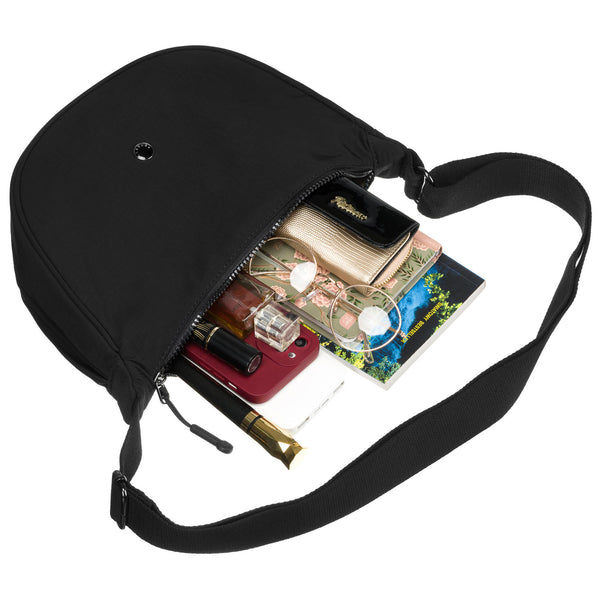 Moteriška miesto rankinė, juoda, poliesteris R546