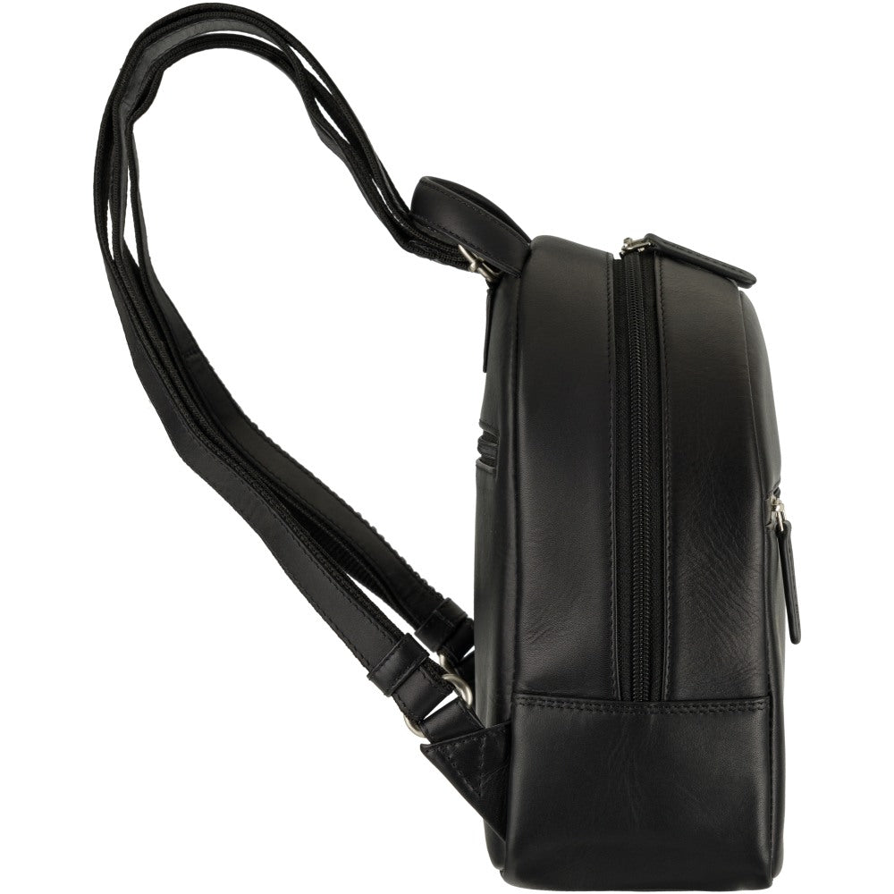 Moteriška odinė kuprinė, Visconti S-46, juoda