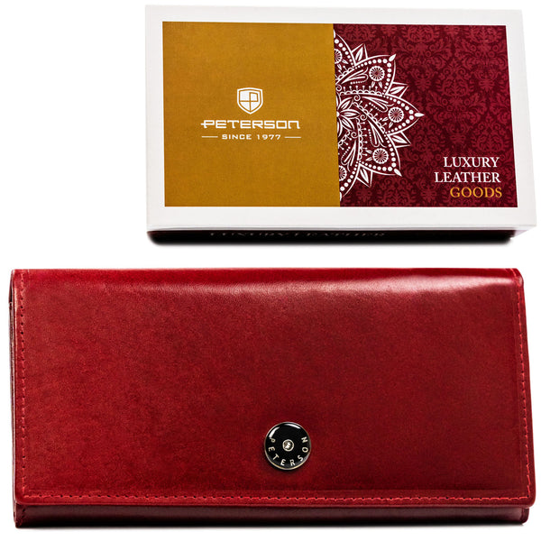 Moteriška odinė piniginė, raudona D1801