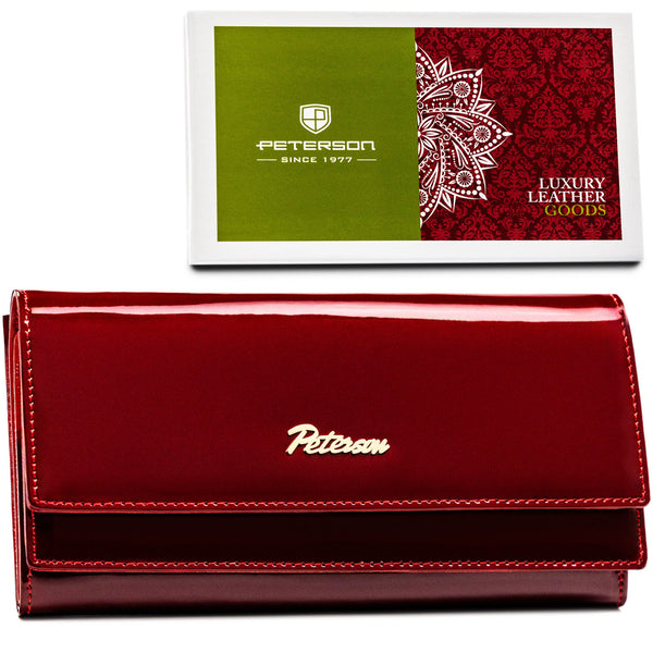 Moteriška odinė piniginė, raudona D1806