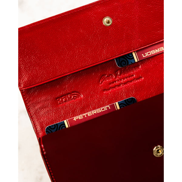 Moteriška odinė piniginė, raudona D1806