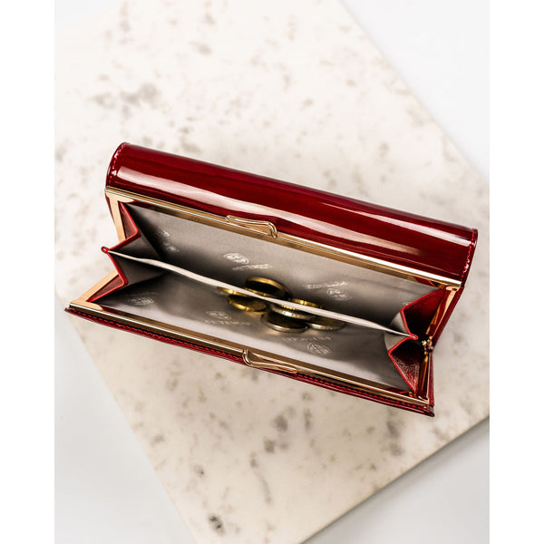 Moteriška odinė piniginė, raudona D1806