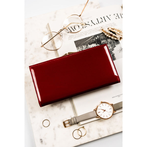 Moteriška odinė piniginė, raudona D1806