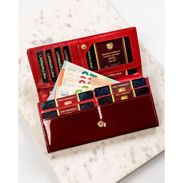 Moteriška odinė piniginė, raudona D1806