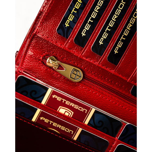 Moteriška odinė piniginė, raudona D1806