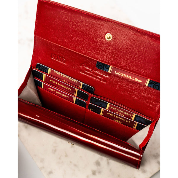 Moteriška odinė piniginė, raudona D1806