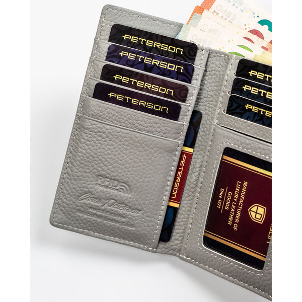 Moteriška odinė piniginė su RFID, įvairiaspalvė D1812