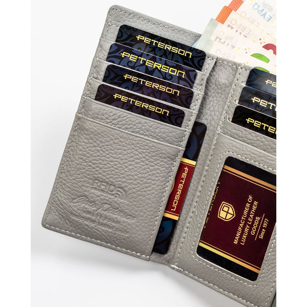 Moteriška odinė piniginė su RFID, juoda D1813