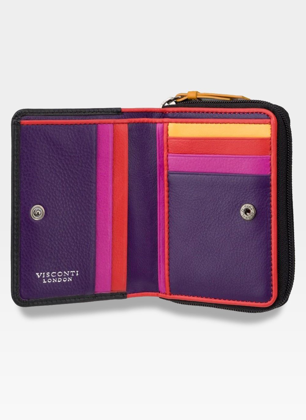 Moteriška odinė piniginė Visconti LV6, juoda D1849