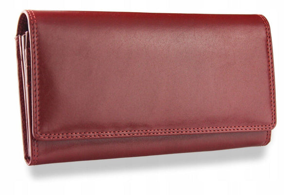 Moteriška odinė piniginė Visconti MZ10 Italian Red, raudona D1843