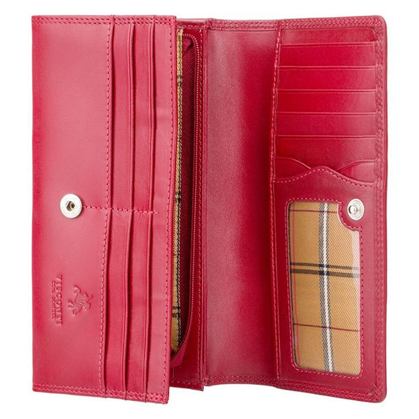 Moteriška odinė piniginė Visconti MZ10 Italian Red, raudona D1843