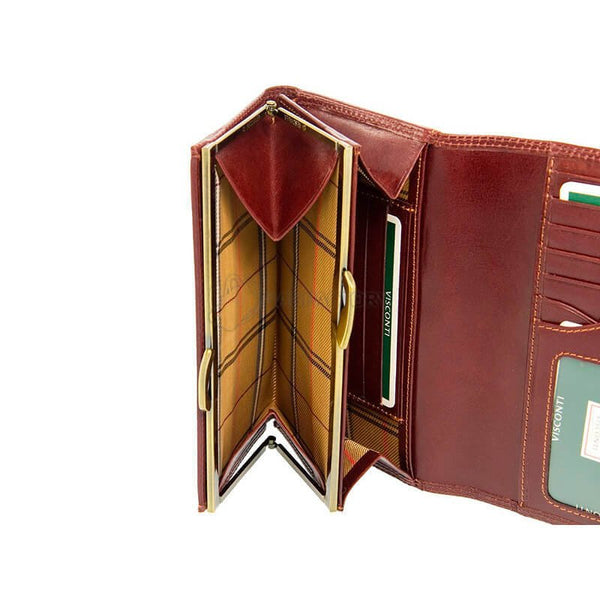 Moteriška odinė piniginė Visconti MZ12 brown, ruda D1840
