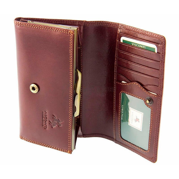 Moteriška odinė piniginė Visconti MZ12 brown, ruda D1840