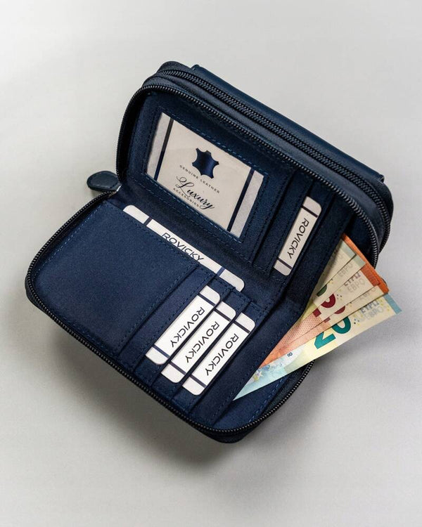 Moteriška piniginė Cavaldi T3, mėlyna D1768