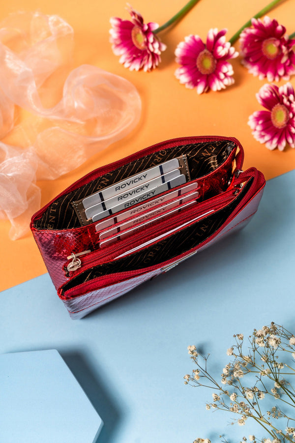 Moteriška piniginė Lorenti R4, raudona D1745