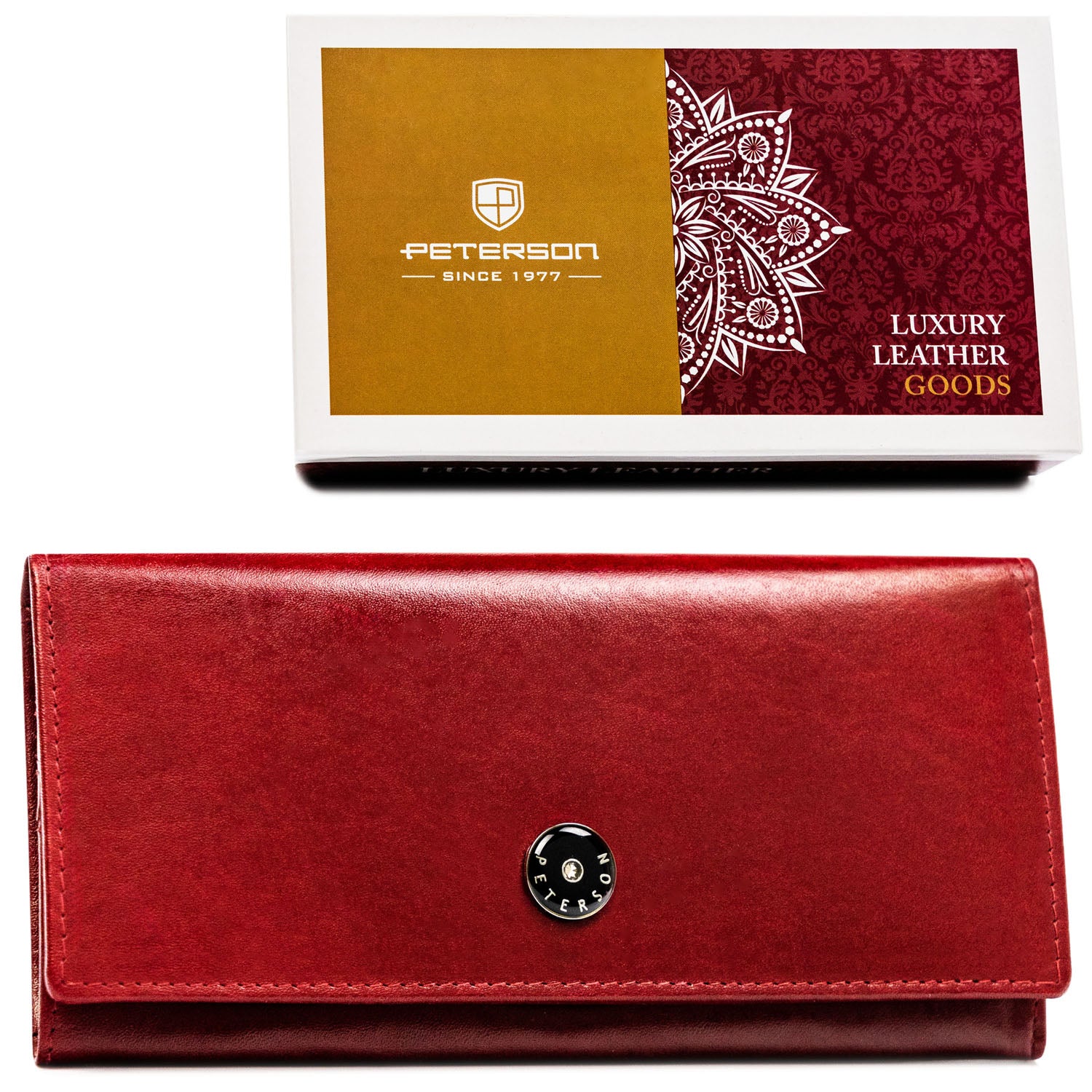 Moteriška piniginė, raudona, odinė D1627