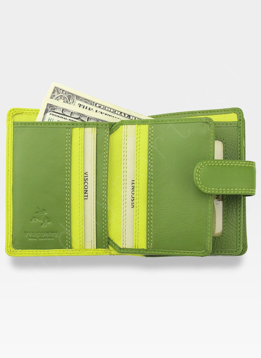 Moteriška piniginė Visconti RB40, žalia D1651