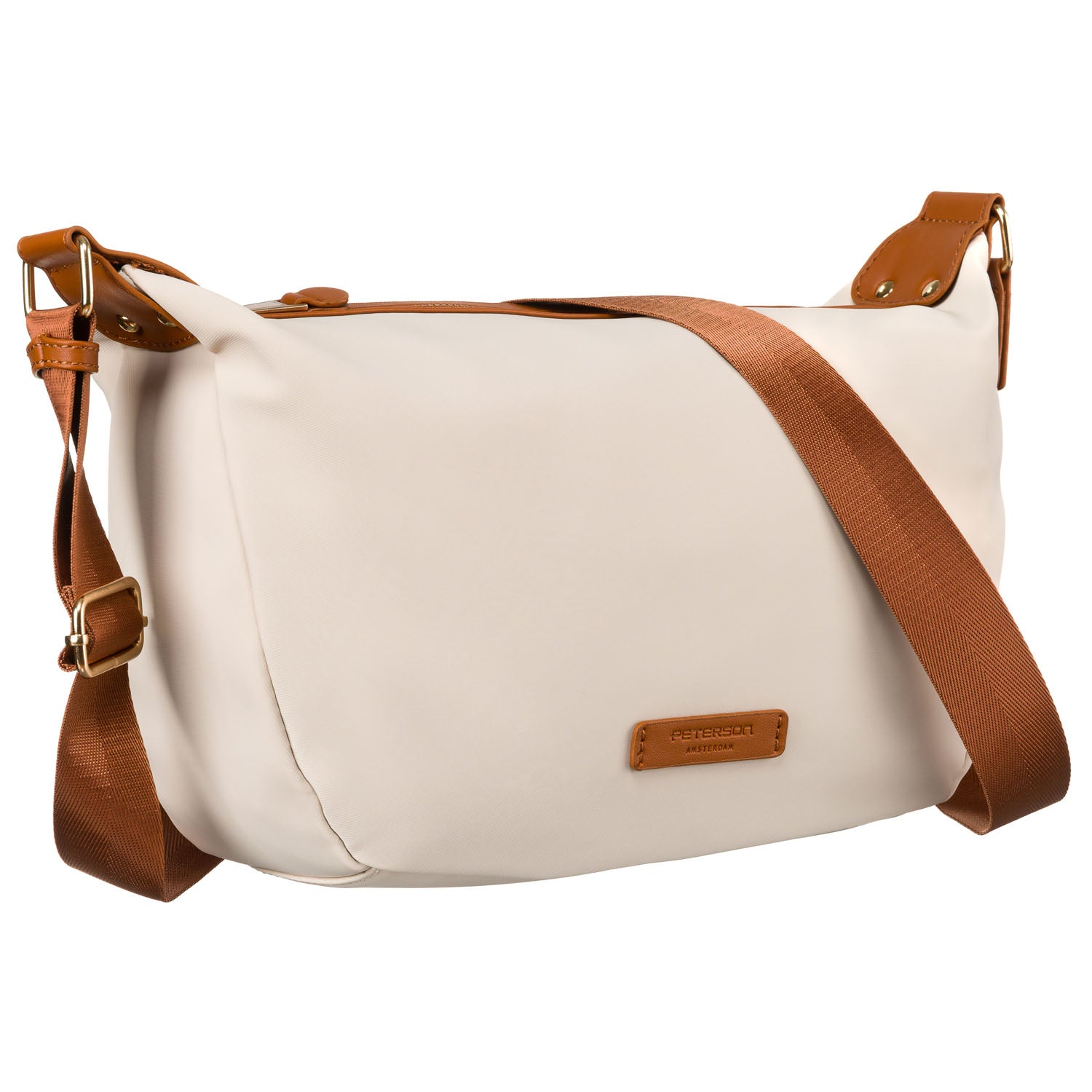 Moteriška rankinė, ruda-smėlio spalvos, nailonas R477