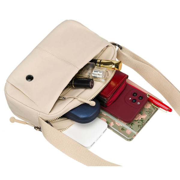 Moteriška rankinė, smėlio spalvos, reguliuojamas dirželis R475