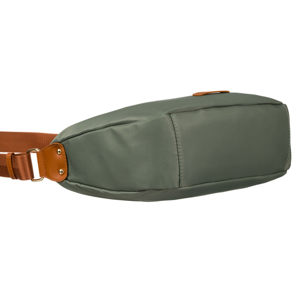 Moteriška rankinė, žalia-ruda, nailonas R471