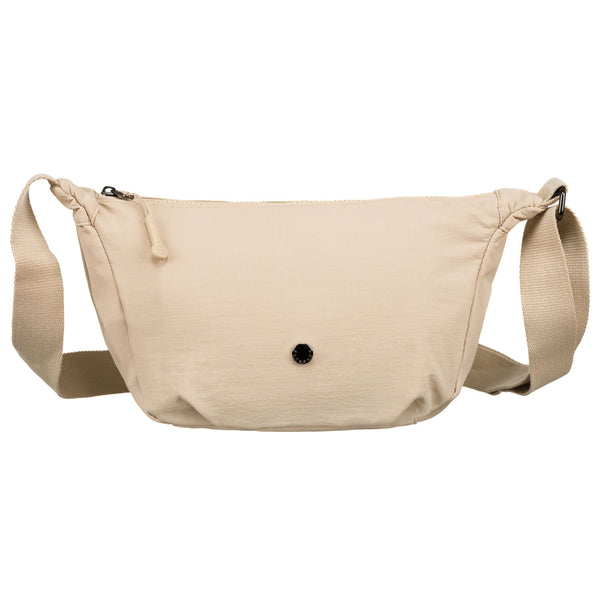 Moteriška sportinė rankinė, smėlio spalvos, poliesteris R468