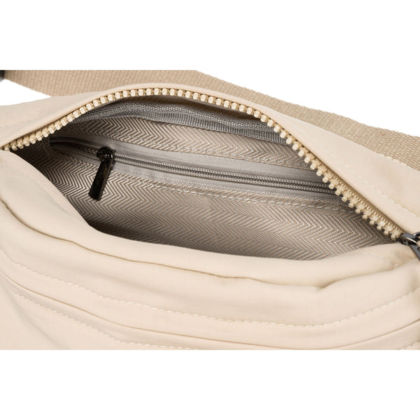 Moteriška sportinė rankinė, smėlio spalvos, poliesteris R469