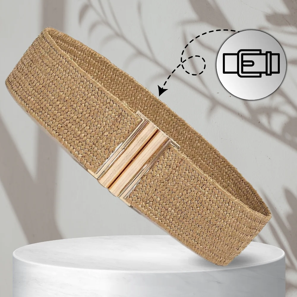 Moteriškas diržas P13, smėlio spalvos