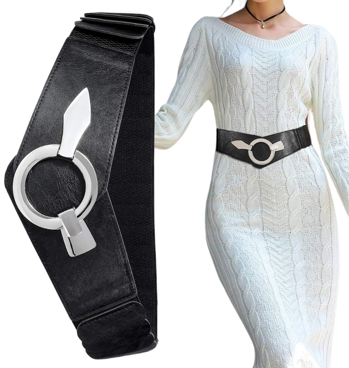 Moteriškas diržas V75, juodas