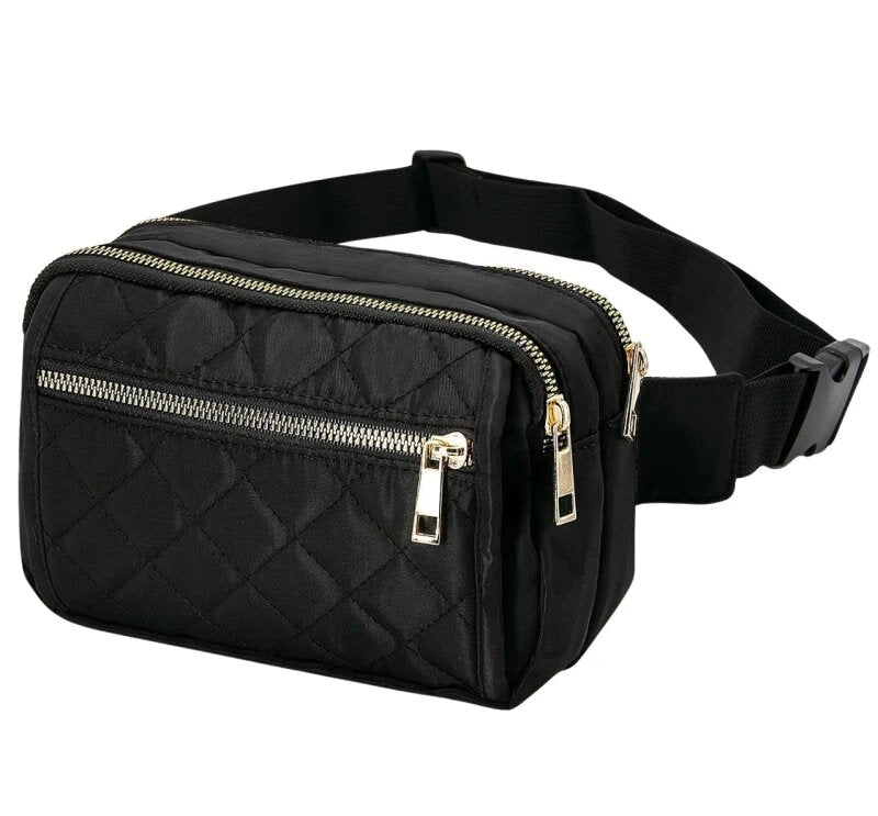 Moteriškas juosmens krepšys D1, juodas