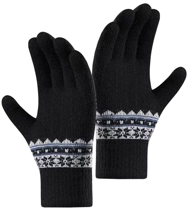 Moteriškos žieminės pirštinės K78, juodos