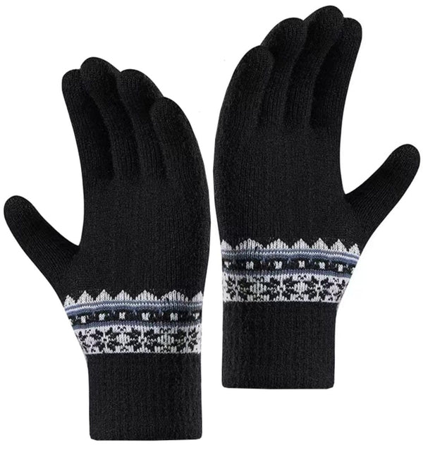 Moteriškos žieminės pirštinės K78, juodos