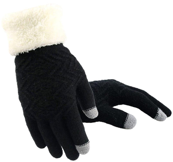 Moteriškos žieminės pirštinės R58, juodos