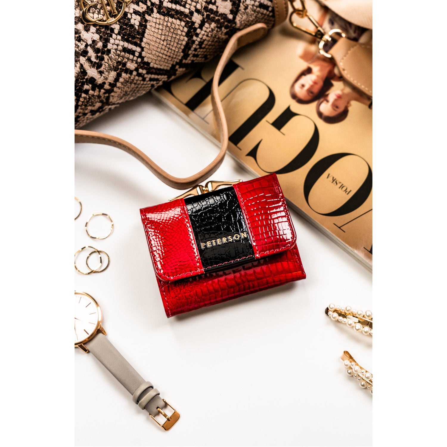 Natūralios odos piniginė moterims Peterson L268 D1431