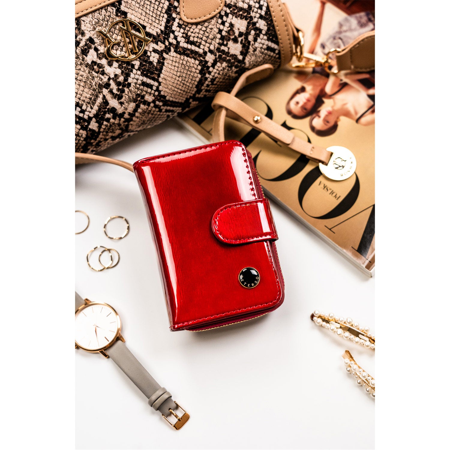 Natūralios odos piniginė moterims Peterson L272 D1426