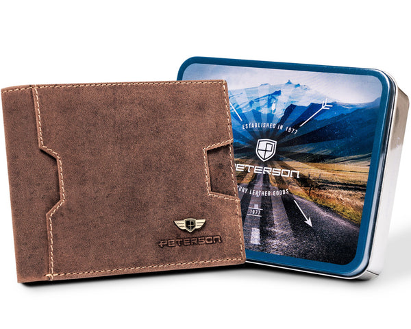 Natūralios odos piniginė vyrams Peterson L38 D1414