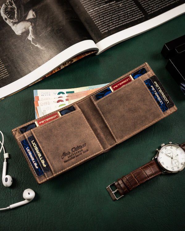 Natūralios odos piniginė vyrams Peterson L38 D1414