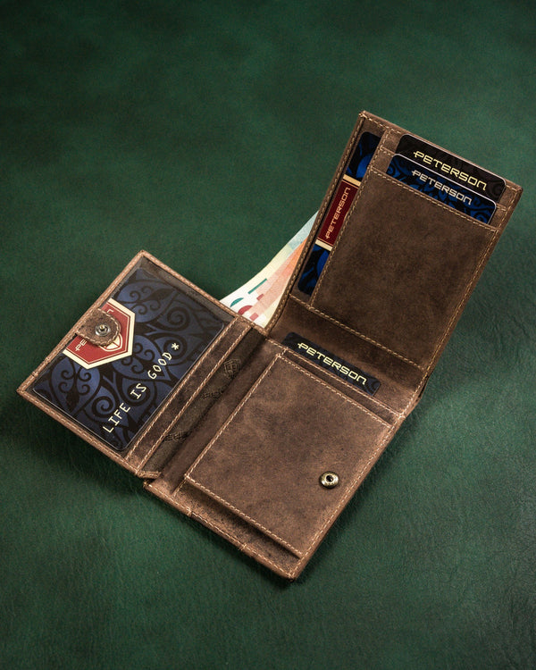 Natūralios odos piniginė vyrams Peterson L38 D1414