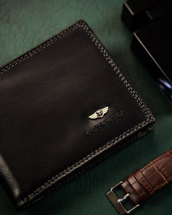 Natūralios odos piniginė vyrams Peterson PT113 S1014