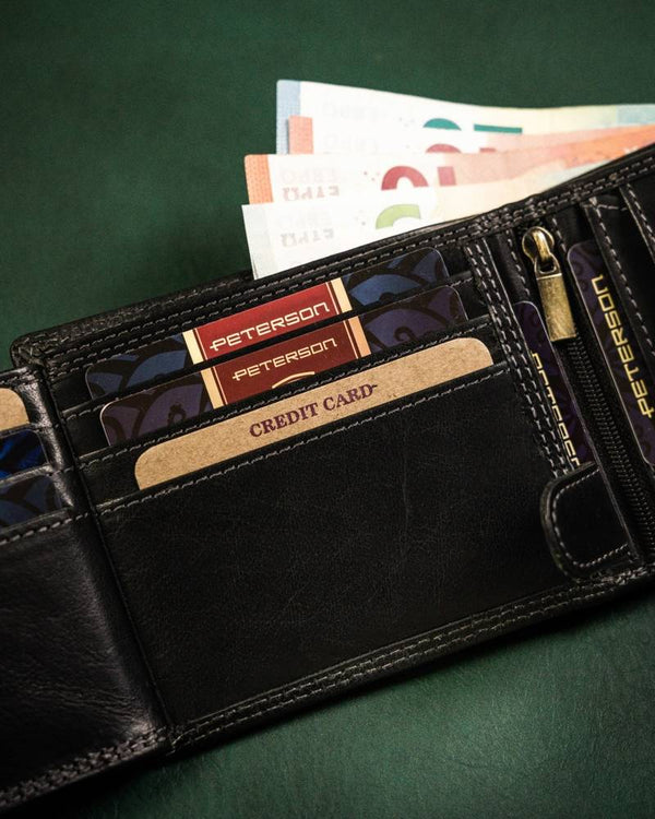 Natūralios odos piniginė vyrams Peterson PT113 S1014