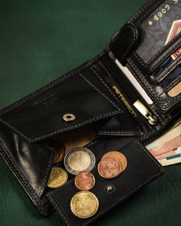 Natūralios odos piniginė vyrams Peterson PT113 S1014