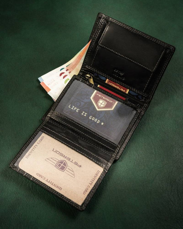 Natūralios odos piniginė vyrams Peterson PT115 S1012