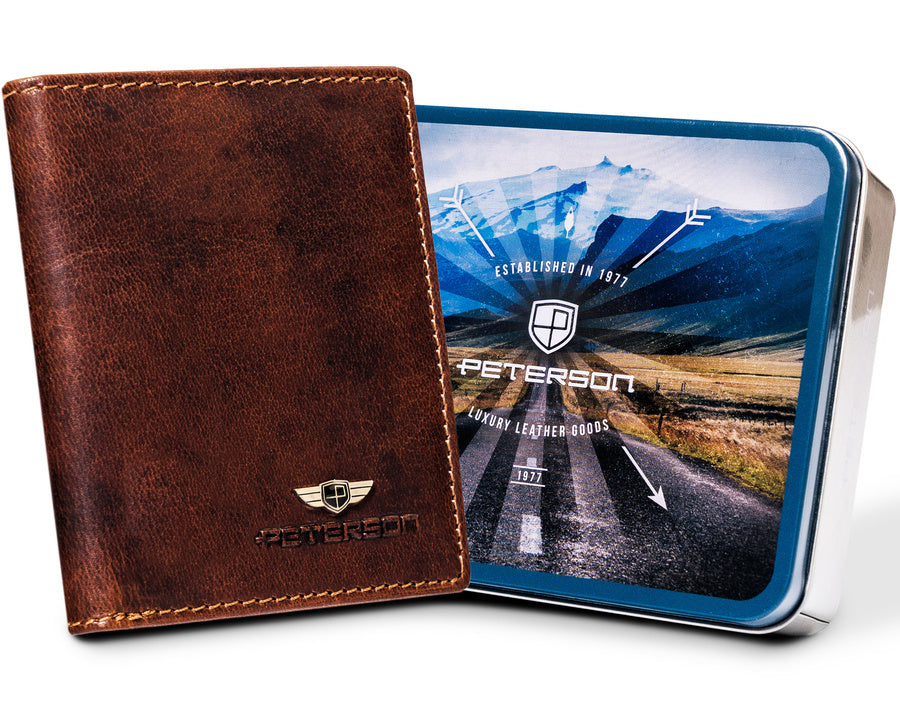 Natūralios odos piniginė vyrams Peterson PT117 S1010